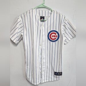 White and Blue Striped Cubs Jersey (With Defects)